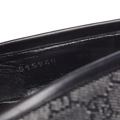Gucci Monogram Calfskin Mens Horsebit Loafers 8.5 Navy 11 of 14