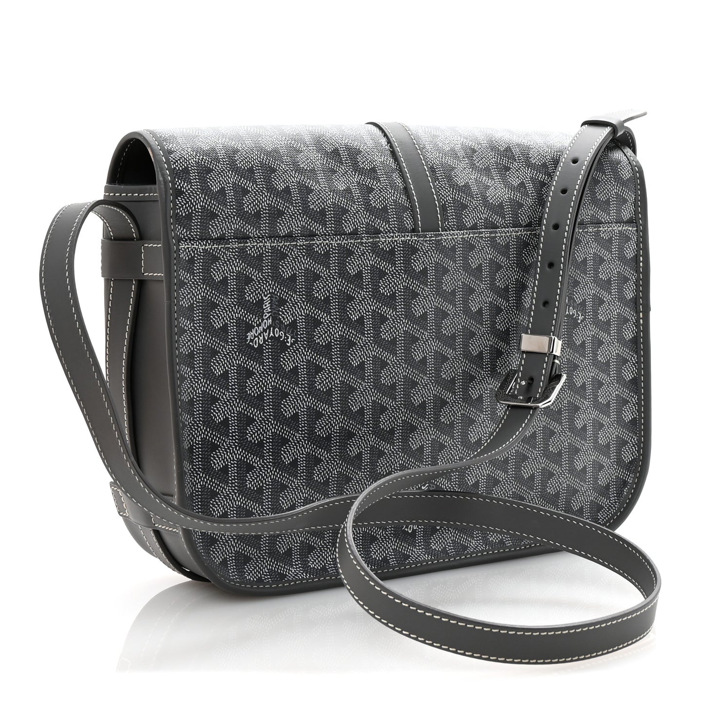 Goyardine Belvedere II MM Messenger Bag Grey