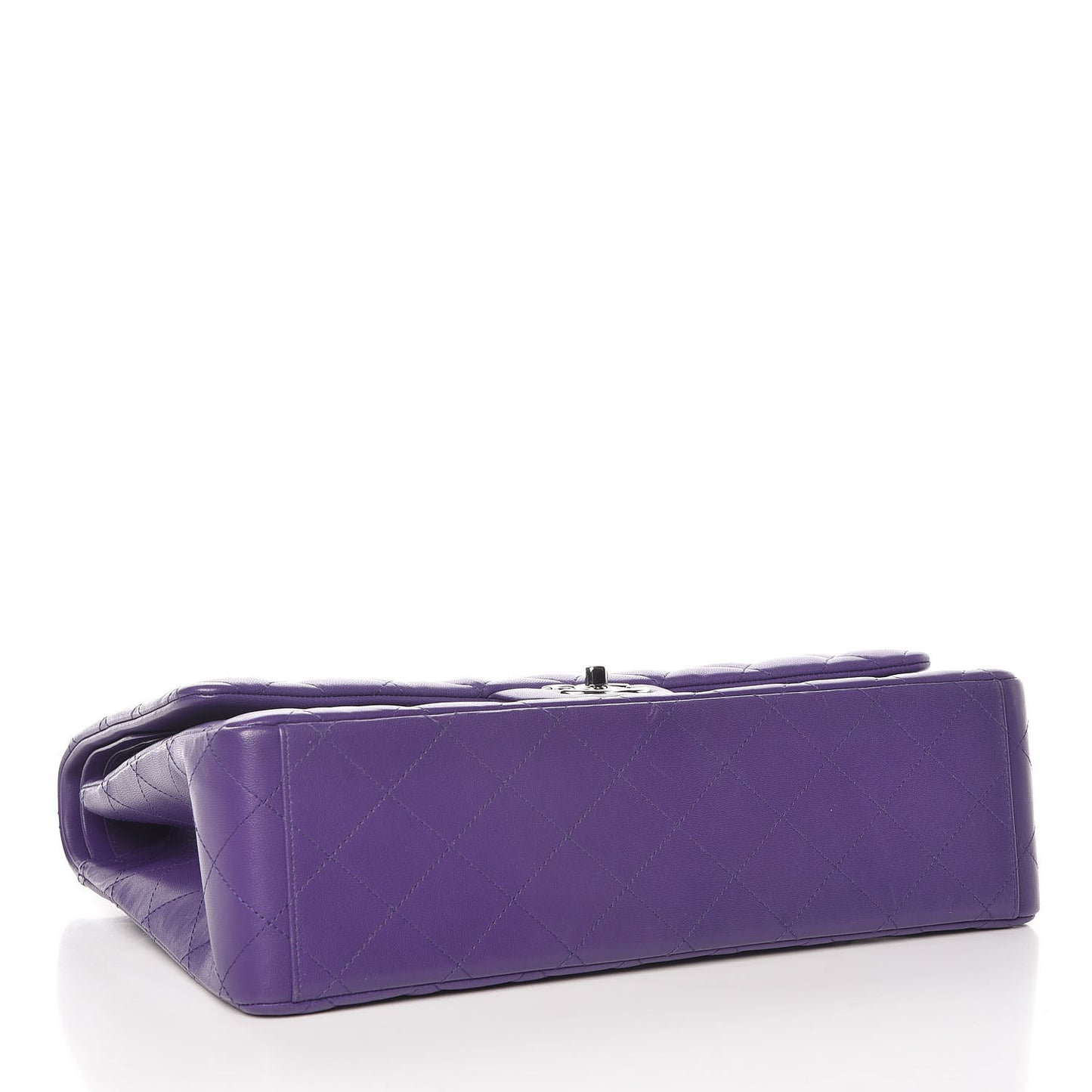 Lambskin Quilted Maxi Double Flap Purple
