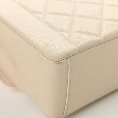Chanel Caviar Quilted Medium Single Flap White 13 of 22