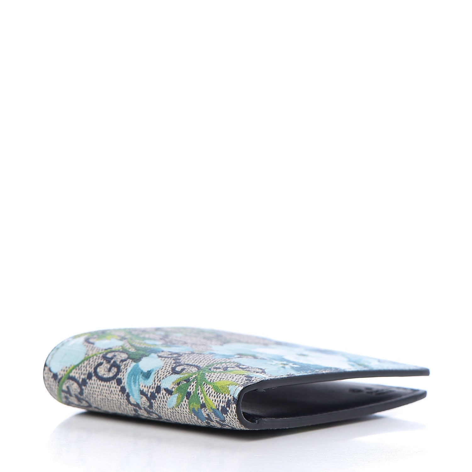 Gucci GG Supreme Monogram Blooms Bi-Fold Wallet Beige Blue Navy 3 of 7