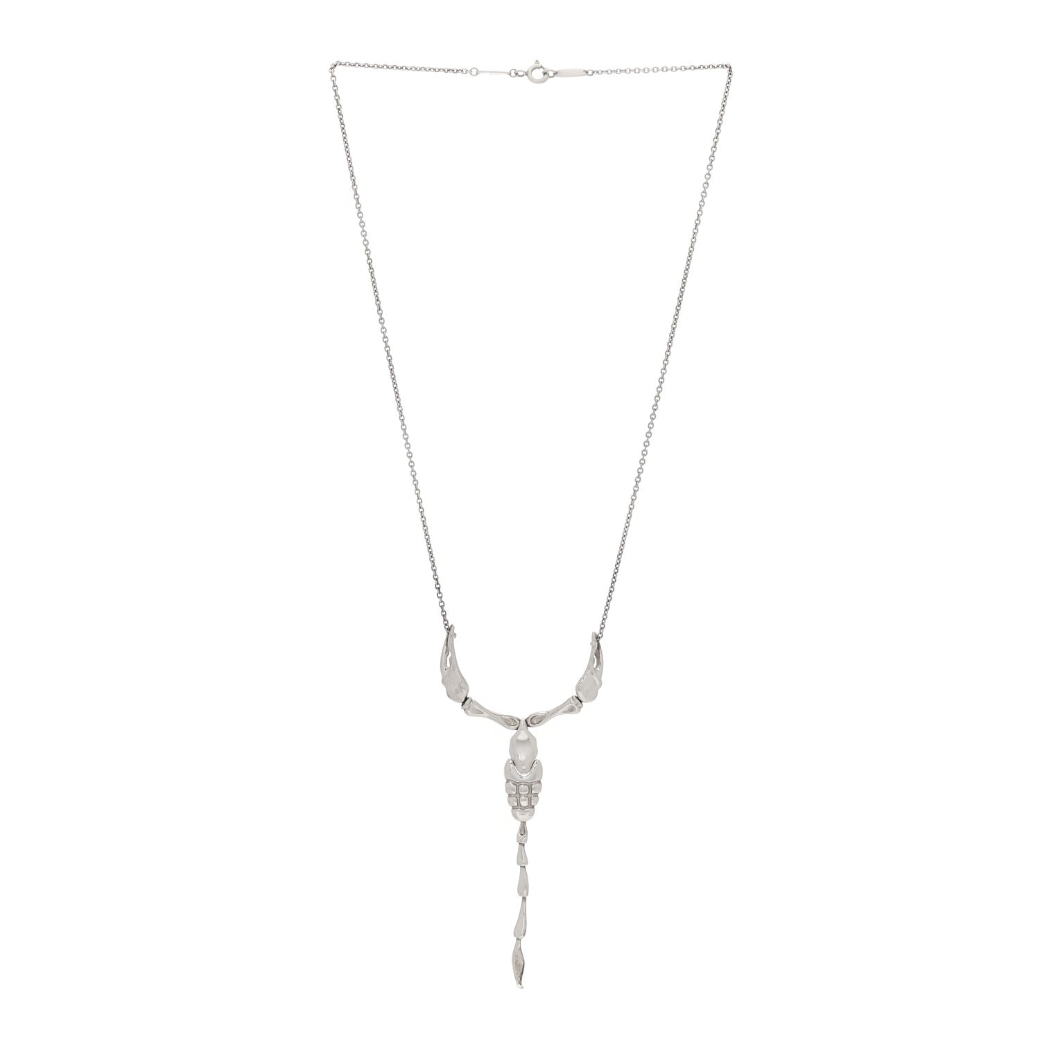 Tiffany Sterling Silver Elsa Peretti Scorpion Pendant Necklace 3 of 6