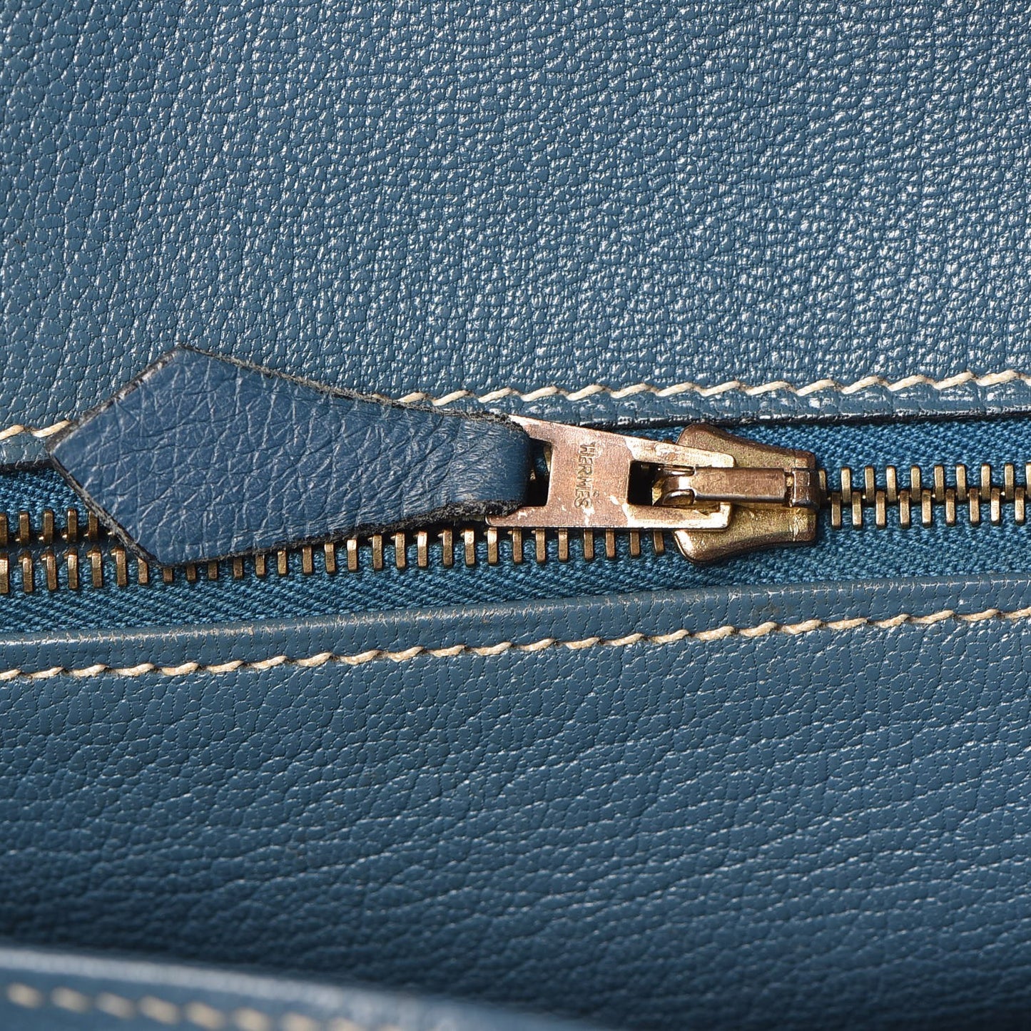 Taurillon Clemence Birkin 35 Bleu Thalassa