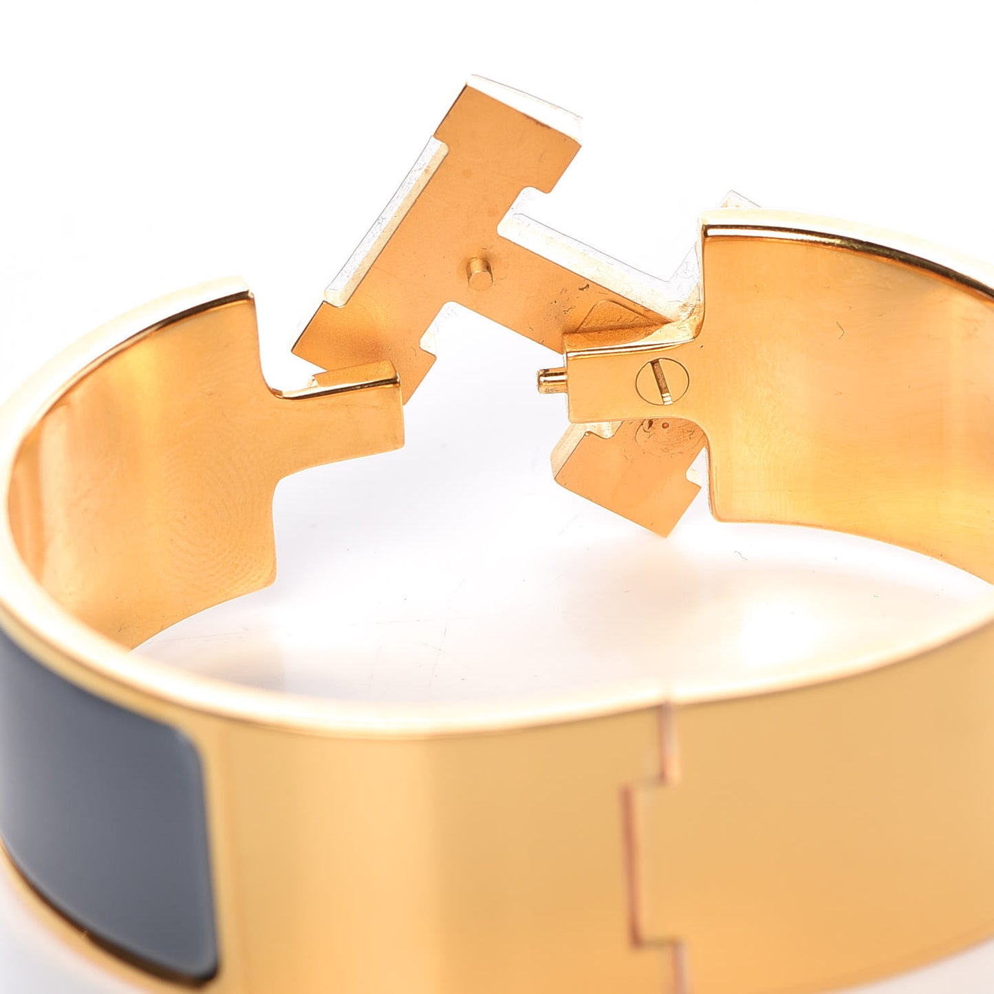 Enamel Wide Clic Clac H Bracelet PM Slate