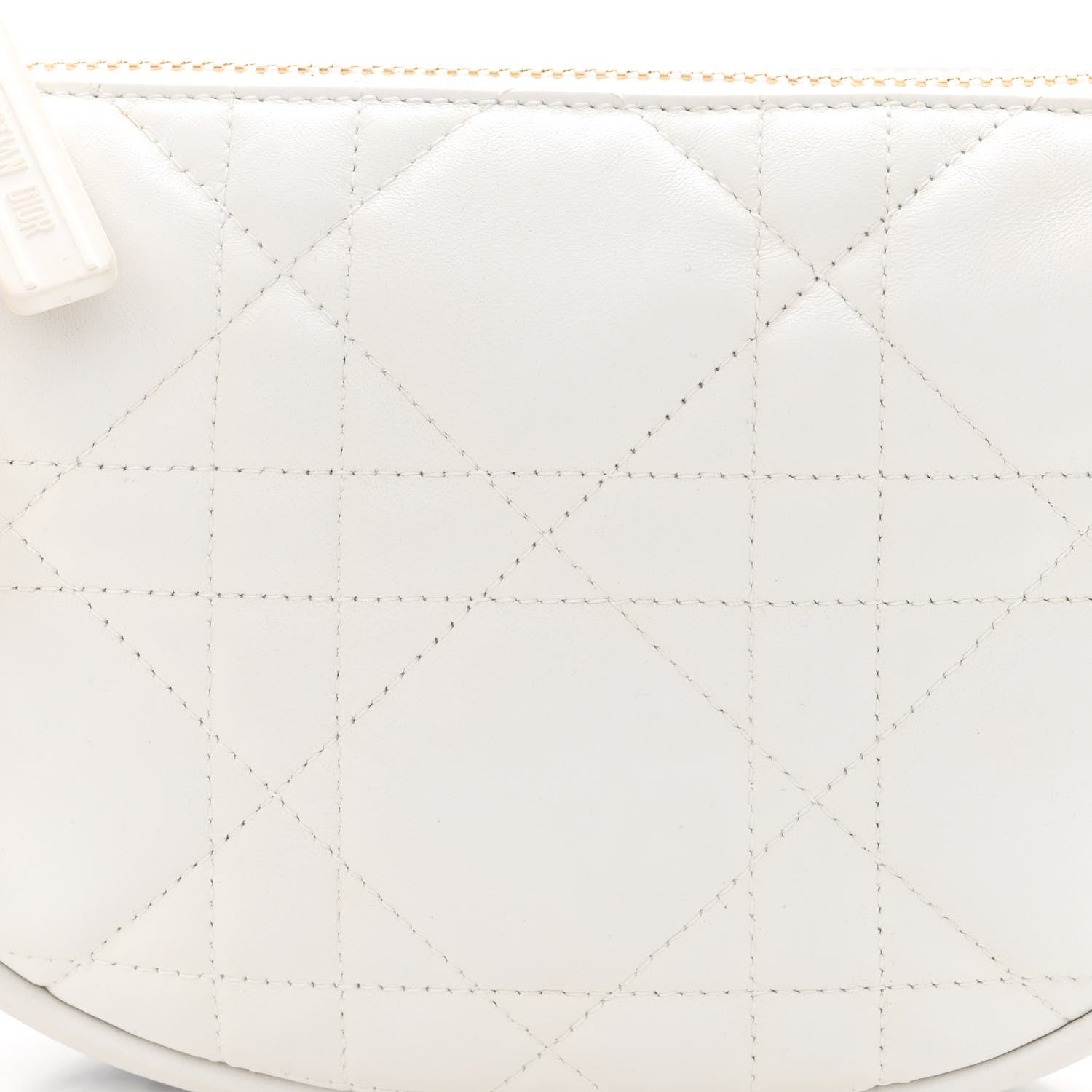Christian Dior Lambskin Cannage Small Dior Vibe Hobo Bag White 8 of 10