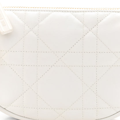 Christian Dior Lambskin Cannage Small Dior Vibe Hobo Bag White 8 of 10