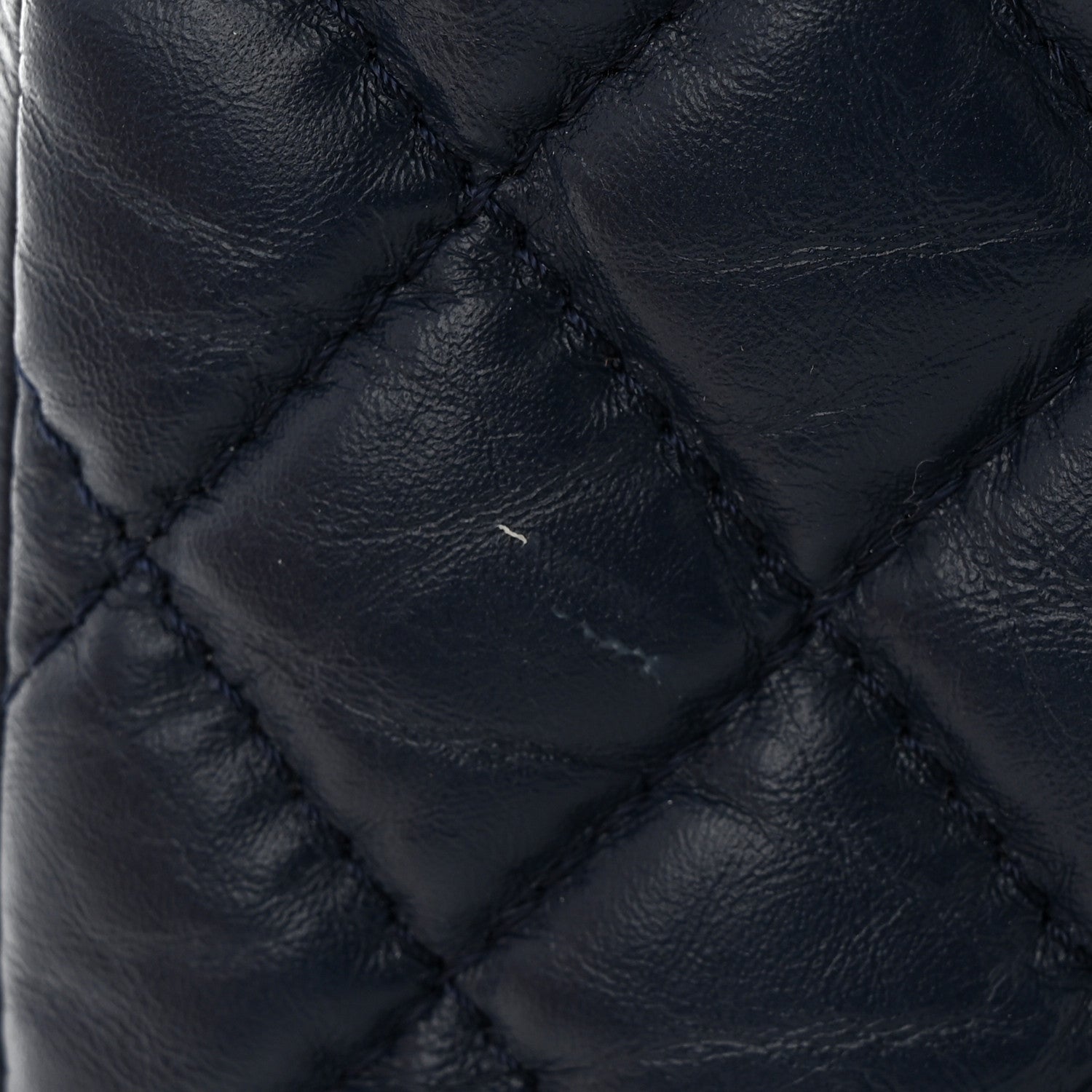 Chanel Shiny Crumpled Calfskin Quilted Mini 31 Shopping Bag Navy Blue 11 of 11