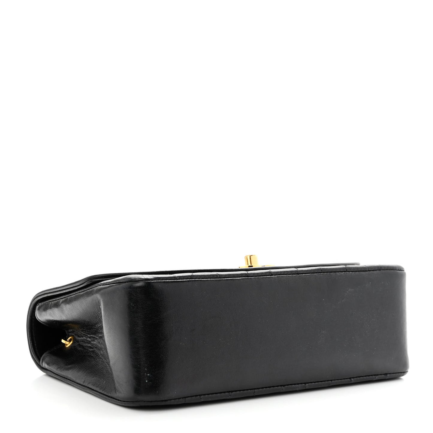 Lambskin Quilted Small Single Flap Black