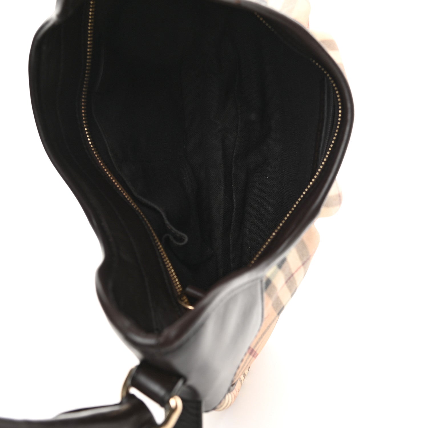 Burberry Haymarket Check Small Brooklyn Hobo Brown 6 of 17