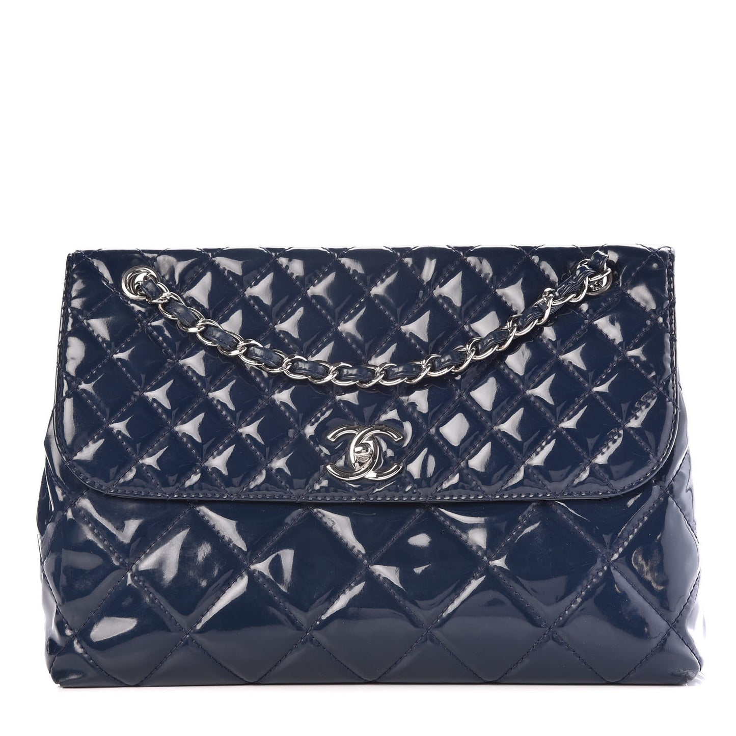Vinyl Quilted In The Business Flap Navy Blue