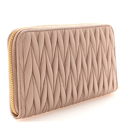 Miu Miu Matelasse Zip Around Wallet Cammeo 3 of 7