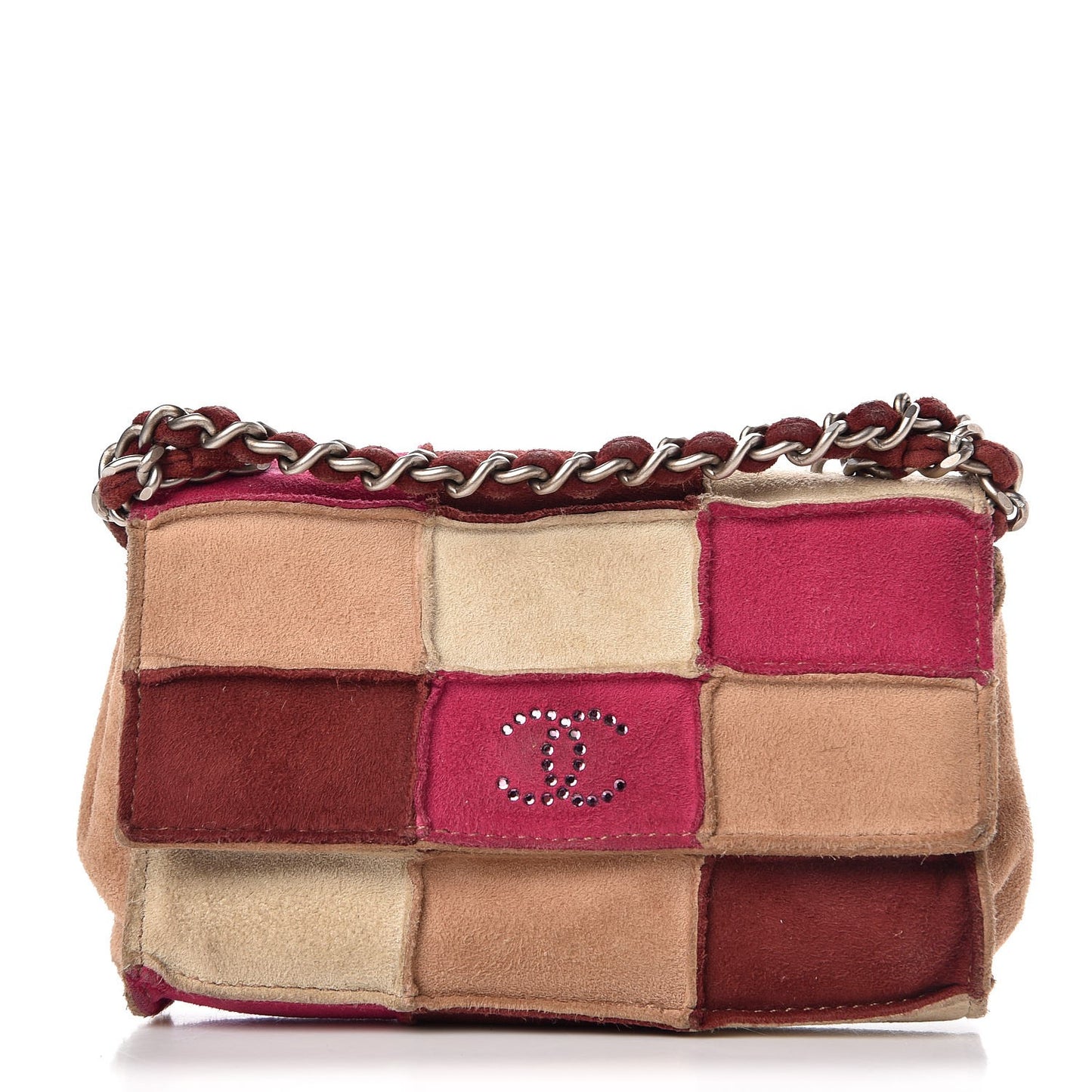 Suede Patchwork Mini Flap Multicolor