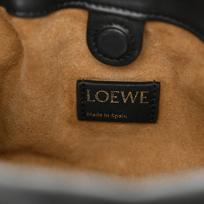 Loewe Mellow Nappa Donut Chain Mini Flamenco Knot Clutch Black 6 of 11