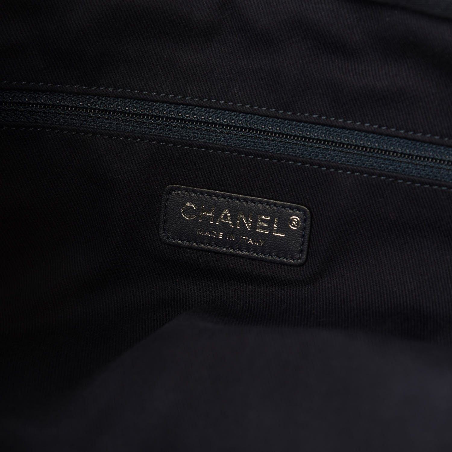 Chanel Canvas Large Shopping Tote Dark Blue 8 of 10
