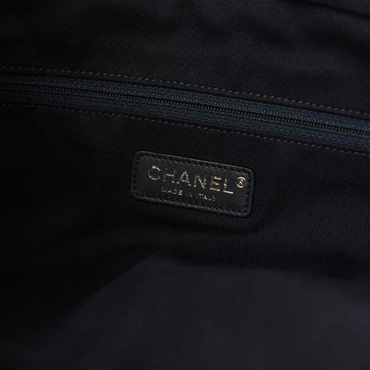 Chanel Canvas Large Shopping Tote Dark Blue 8 of 10