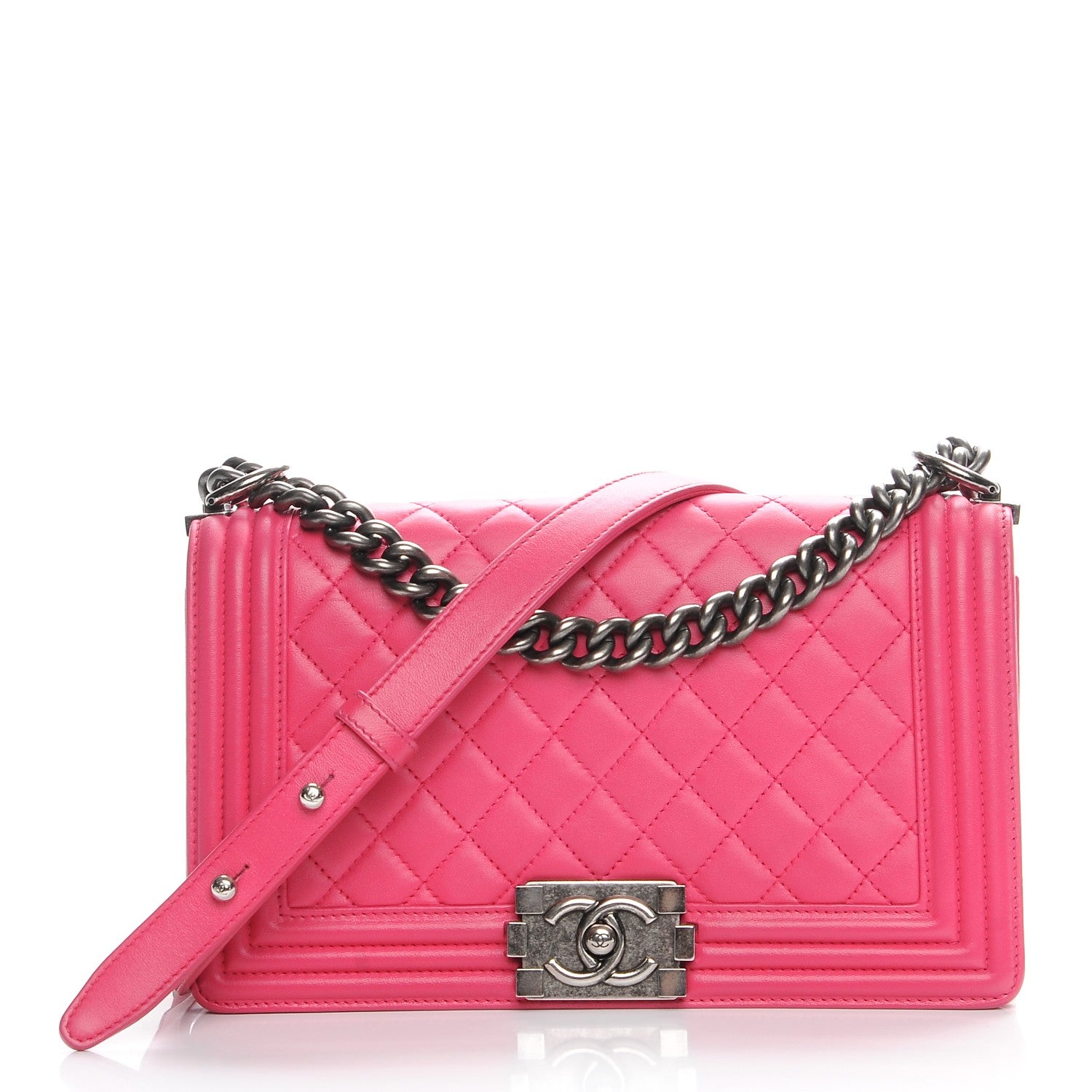 Chanel Lambskin Quilted Medium Boy Flap Pink 1 of 7