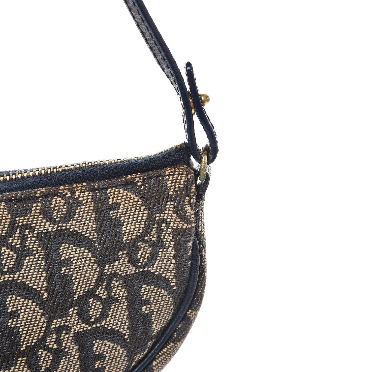Christian Dior Monogram Mini Saddle Pochette Navy 10 of 11