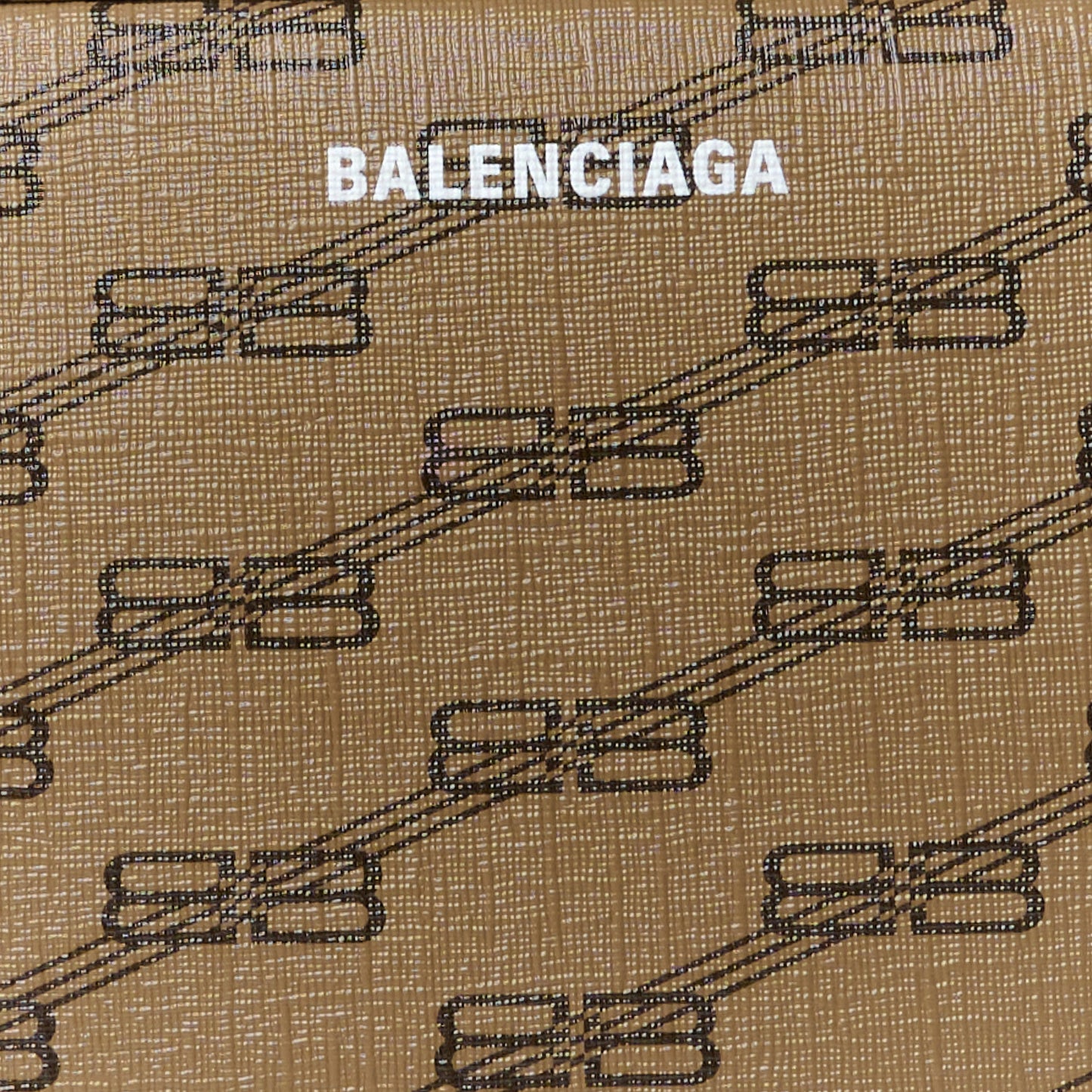 Coated Canvas BB Monogram Medium Signature Camera Bag Beige Brown