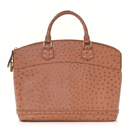 Louis Vuitton Ostrich Lockit MM Cognac 1 of 10