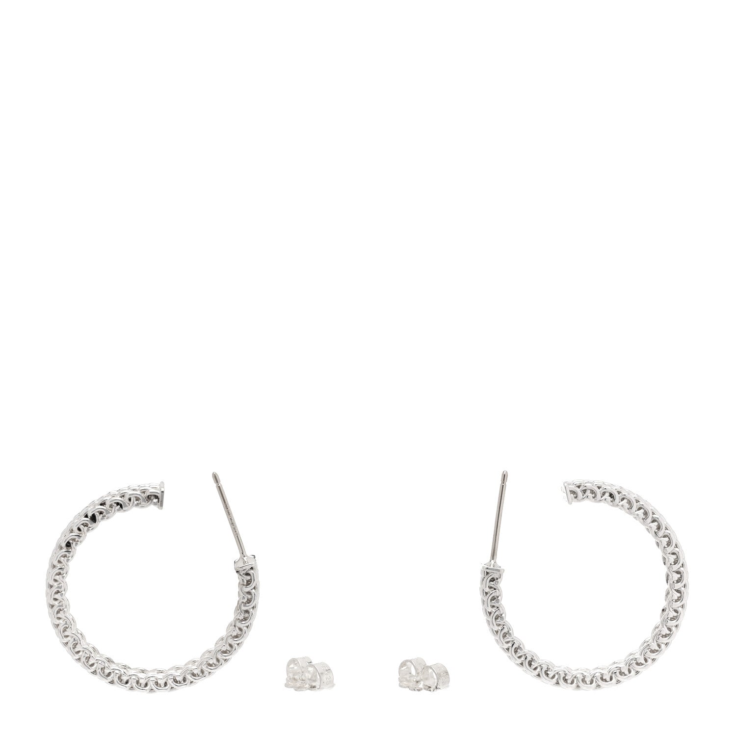 Tiffany Sterling Silver Narrow Somerset Hoop Earrings 3 of 5