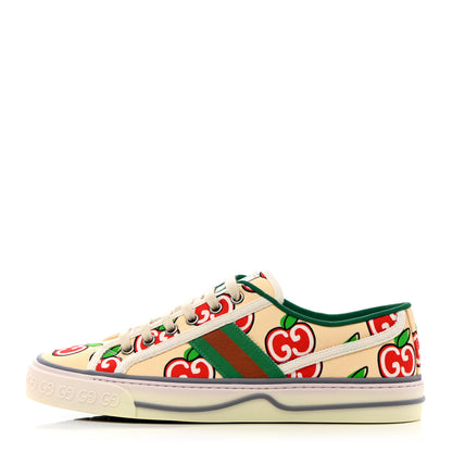 Gucci Canvas Web GG Apple Womens 1977 Tennis Sneakers 38.5 Ivory Red Mystic White New Shamarock 1 of 8