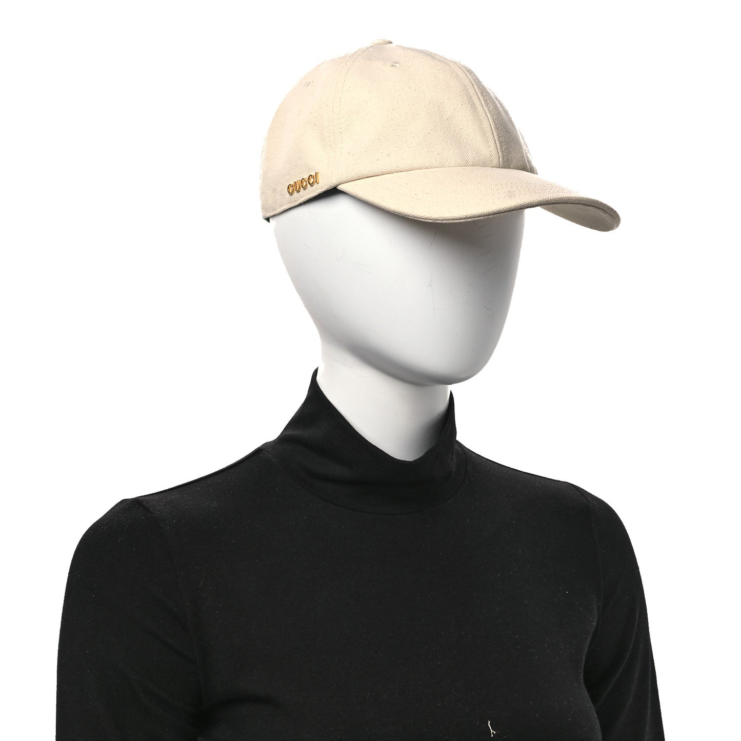 Cotton Logo Baseball Hat M Beige