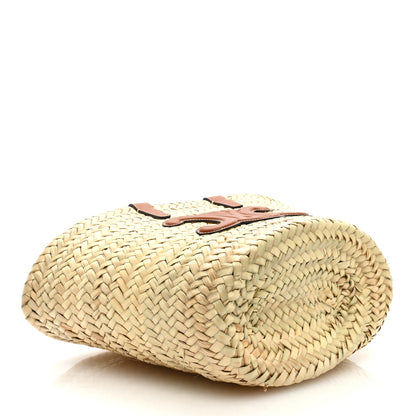 Celine Raffia Calfskin Triomphe Teen Panier Tan 4 of 8