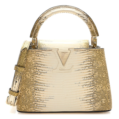 Louis Vuitton Lizard Ombre Capucines Mini Natural 7 of 9