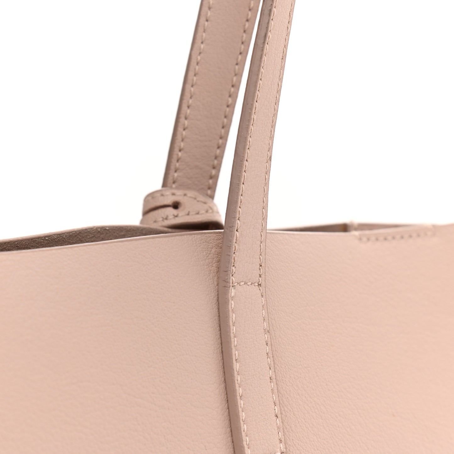 Calfskin Large Shopping Tote Pale Blush
