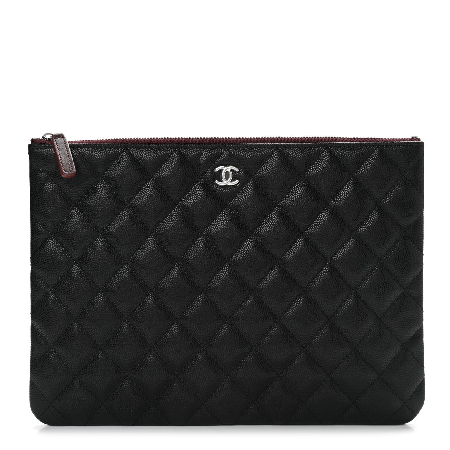 Caviar Quilted Medium Cosmetic Case Black