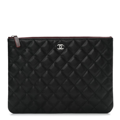 Chanel Caviar Quilted Medium Cosmetic Case Black 1 of 8
