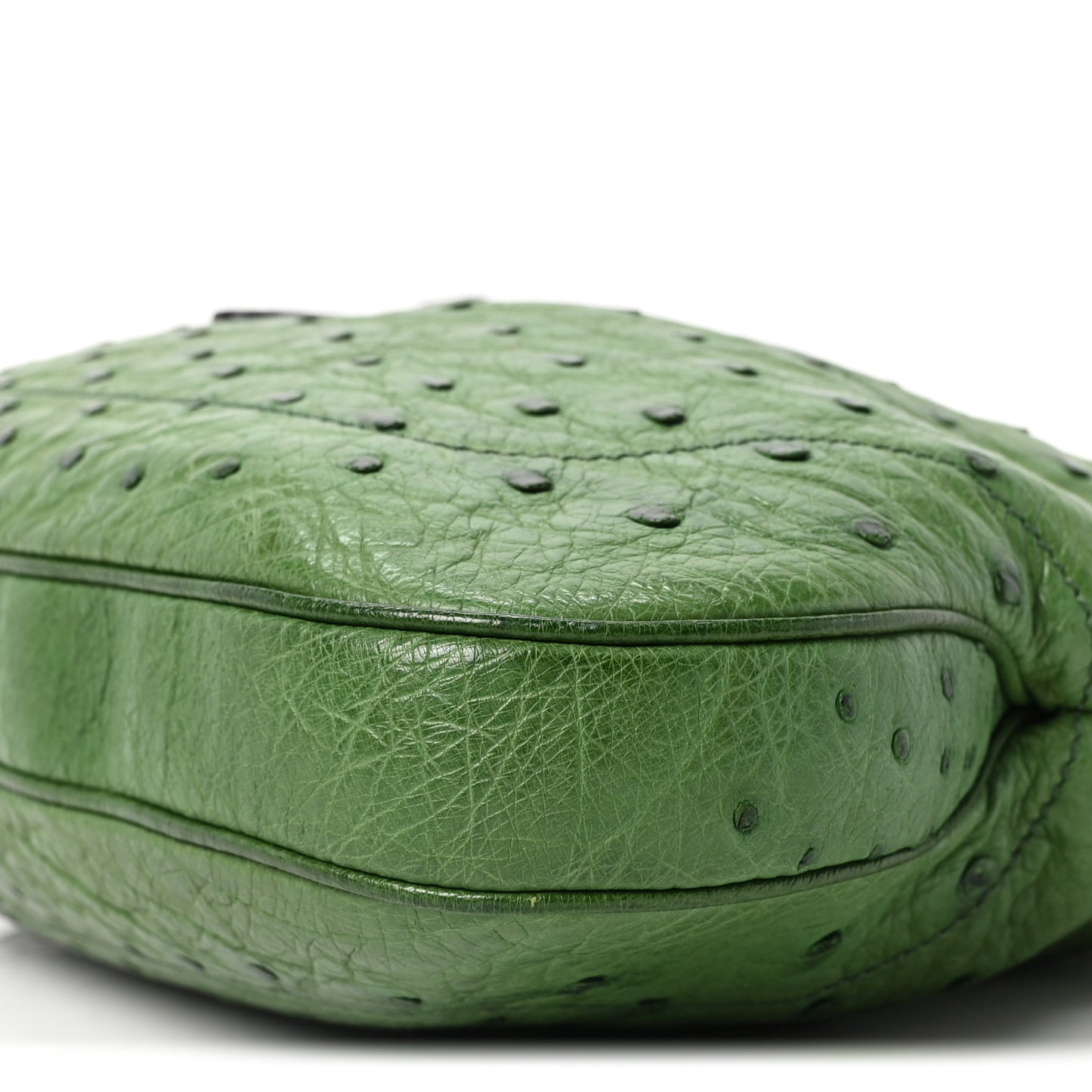 Ostrich Small Jackie O Hobo Green