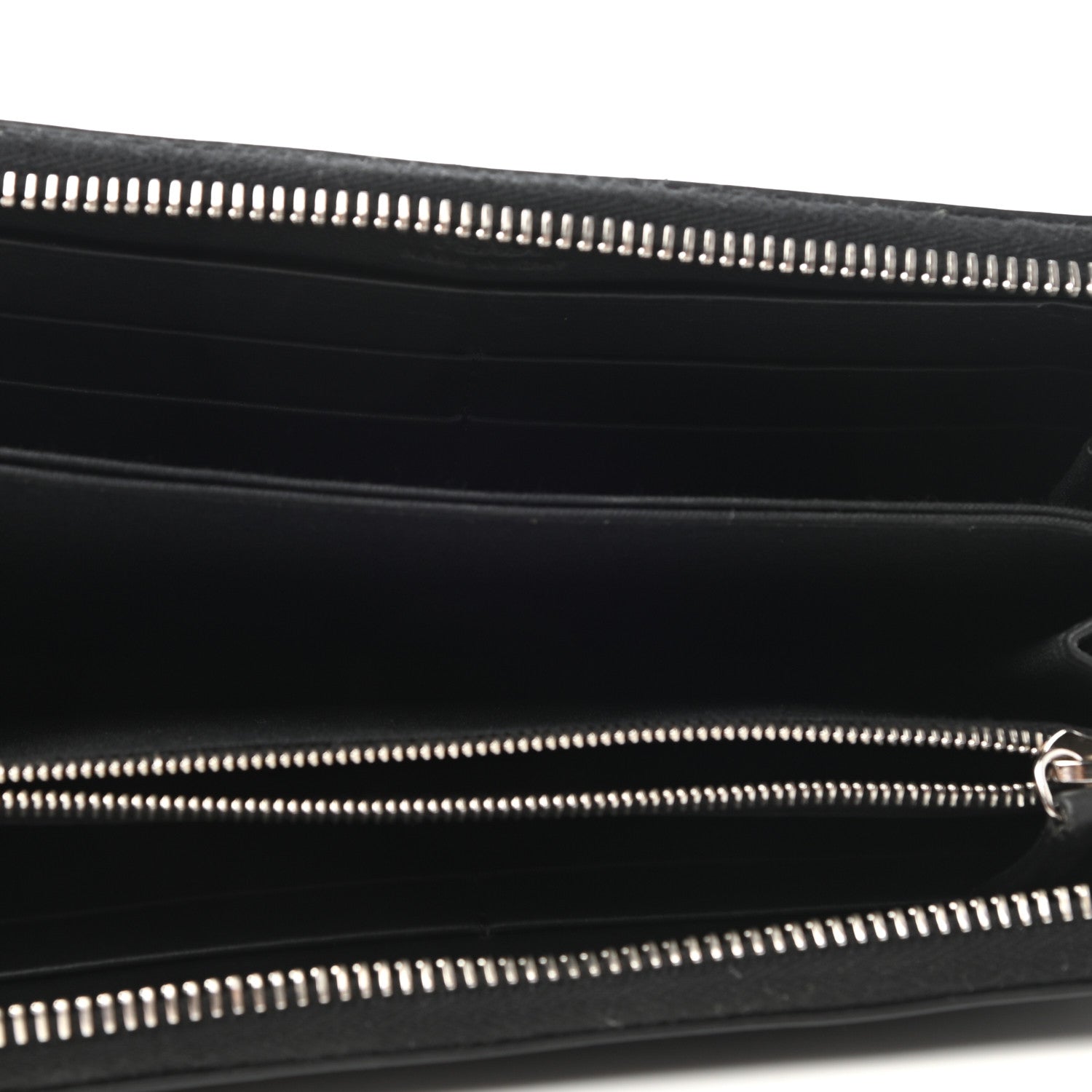 Fendi Vitello Century Opaco Mini Bug Eyes Zip Around Wallet Black 5 of 7