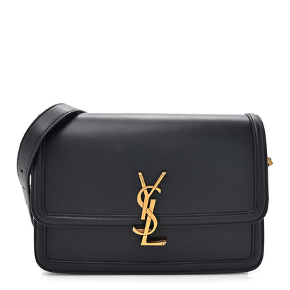 Saint Laurent Box Calfskin Monogram Medium Solferino Satchel Deep Marine 1 of 13