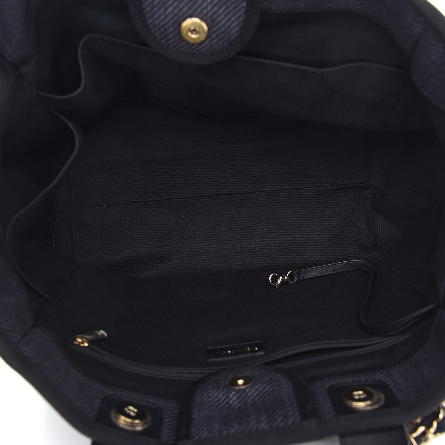 Chanel Mixed Fibers Calfskin Medium Deauville Tote Black 5 of 9