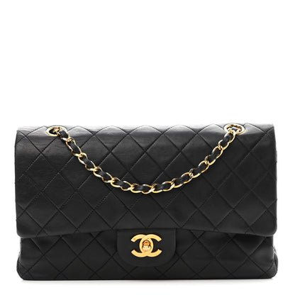 Chanel Lambskin Quilted Medium Double Flap Black 1 of 15