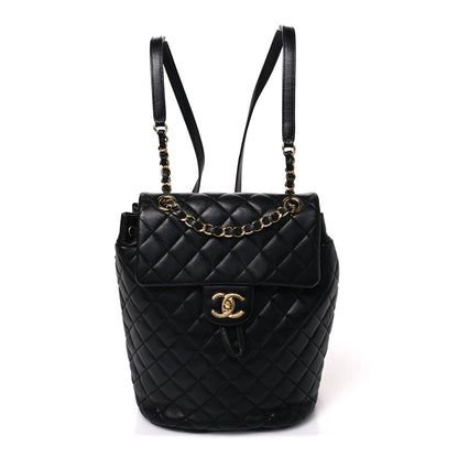 Chanel Calfskin Quilted Small Urban Spirit Backpack Black 1 of 10