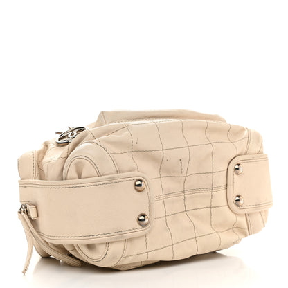 Chanel Calfskin Stitched Outdoor Ligne Bowler Beige 4 of 17