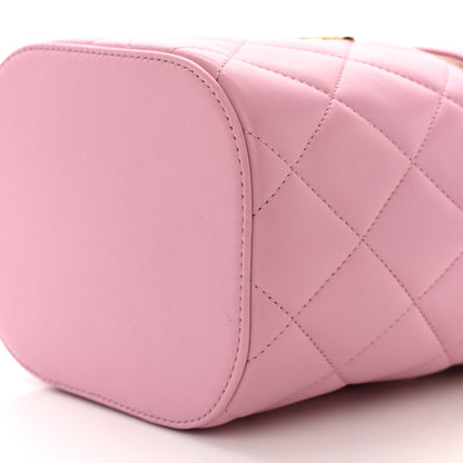 Chanel Lambskin Quilted Trendy Vanity Case Pink 10 of 10