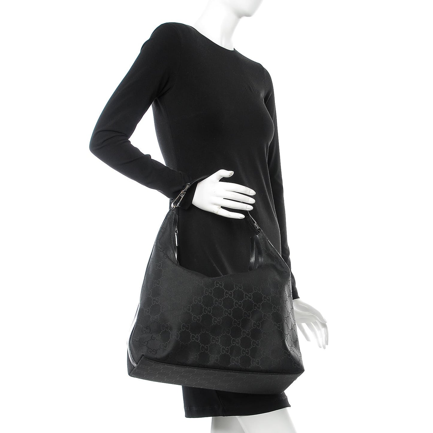 Nylon Monogram Hobo Black