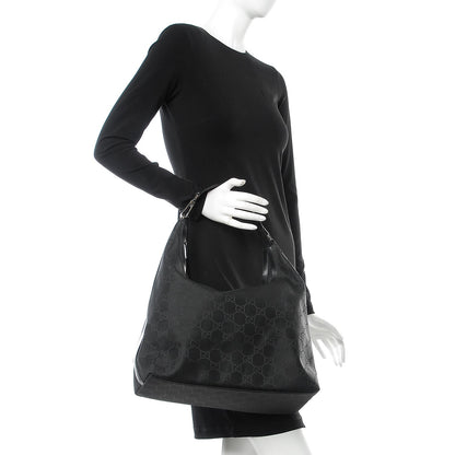 Gucci Nylon Monogram Hobo Black 2 of 8