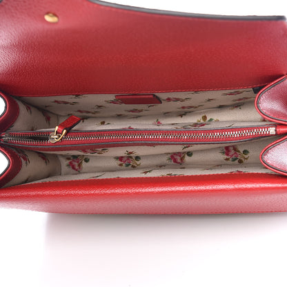 Gucci Calfskin Web Floral Embroidered Small Dionysus Shoulder Bag Hibiscus Red 6 of 12