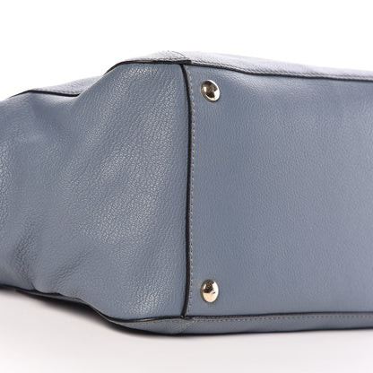 Chloe Pebbled Calfskin Satchel Blue 8 of 9