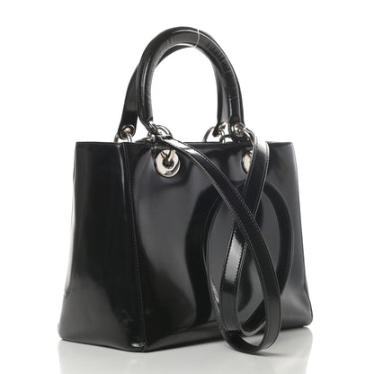 Christian Dior Glazed Calfskin Medium Lady Dior Black 3 of 15