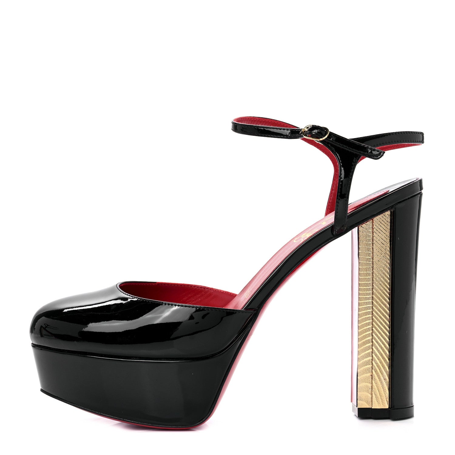 Christian Louboutin Patent Coluna 130 Pumps 38 Black 1 of 7