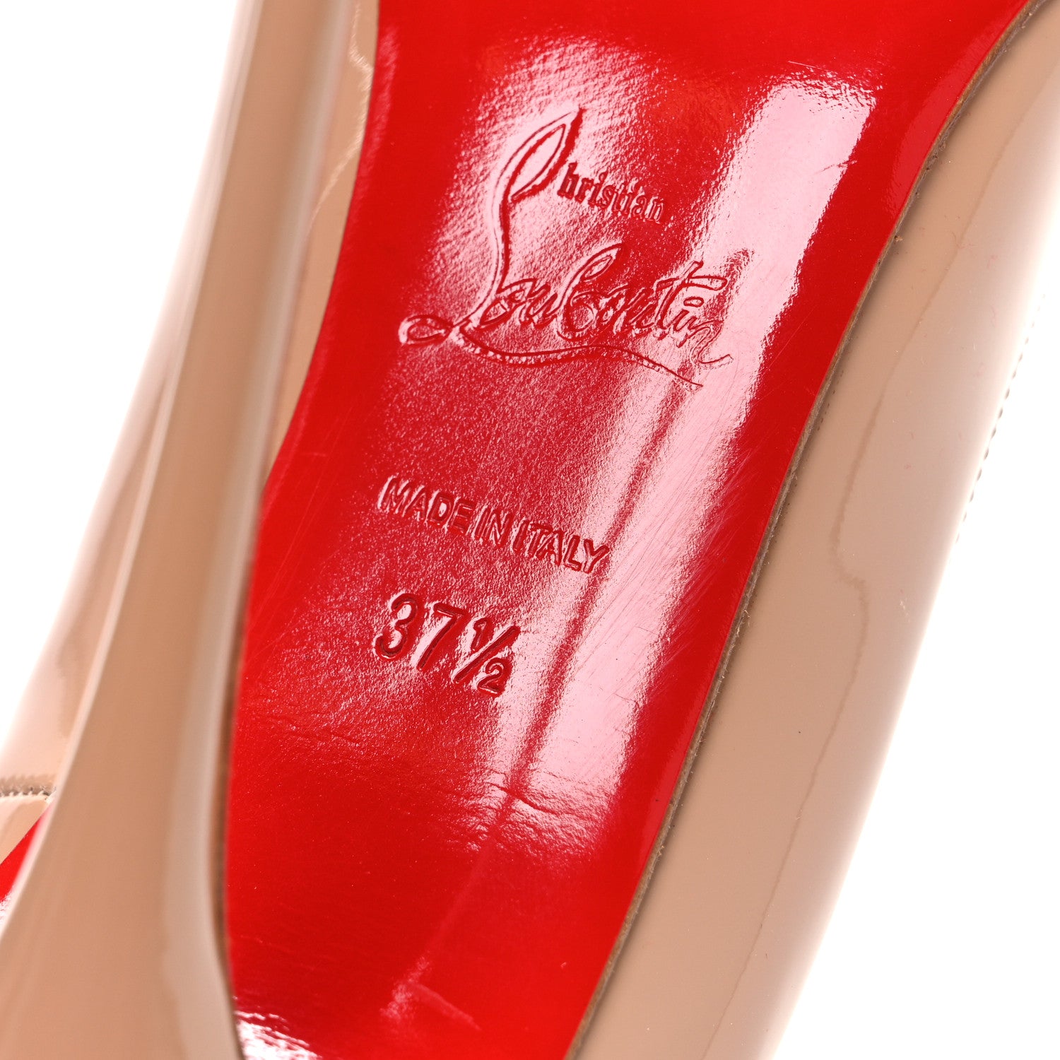 Christian Louboutin Patent So Kate 120 Pumps 37.5 Nude 8 of 11