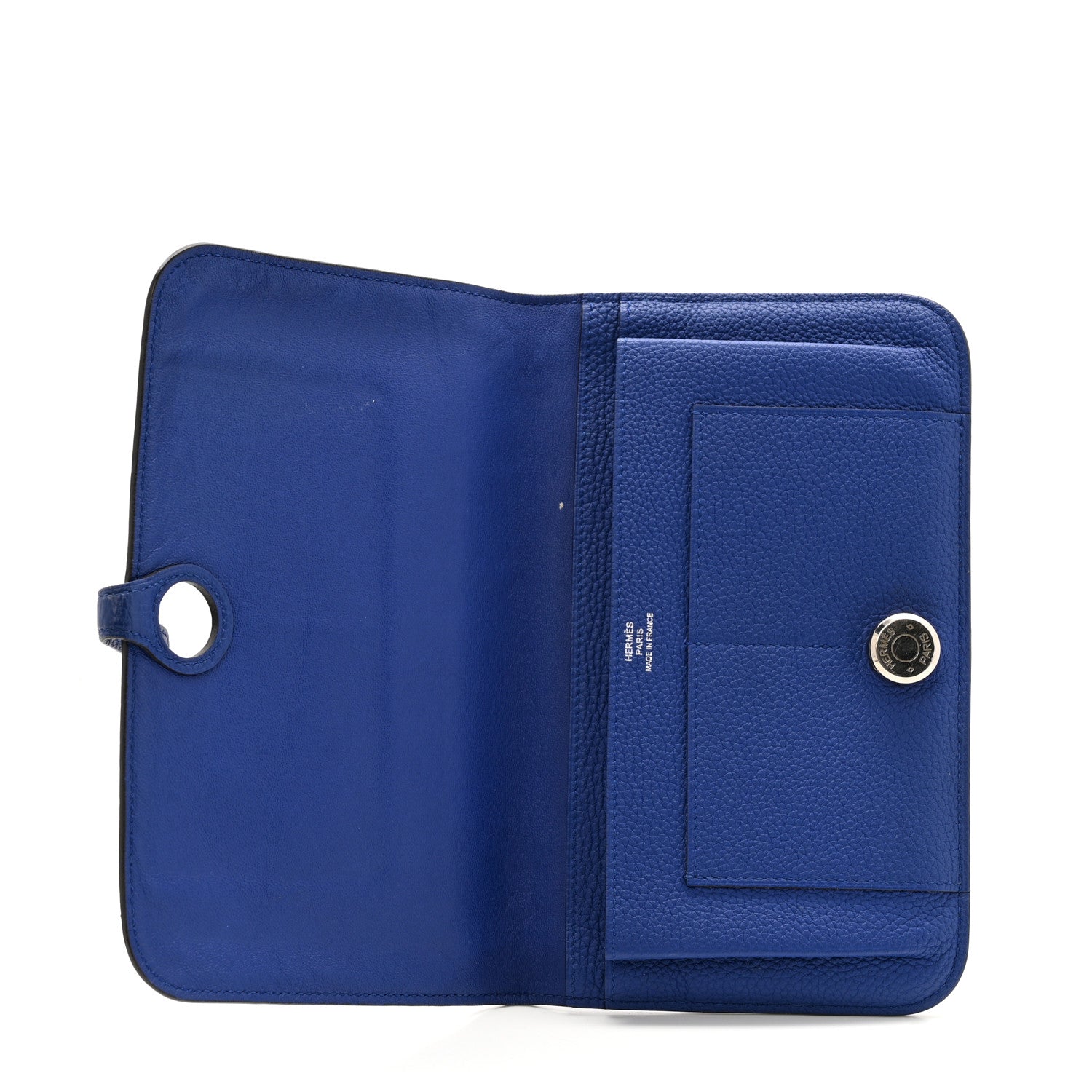 Hermes Togo Dogon Duo Wallet Bleu Electrique 6 of 12