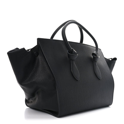 Celine Crisped Calfskin Medium Tie Knot Tote Black 3 of 9