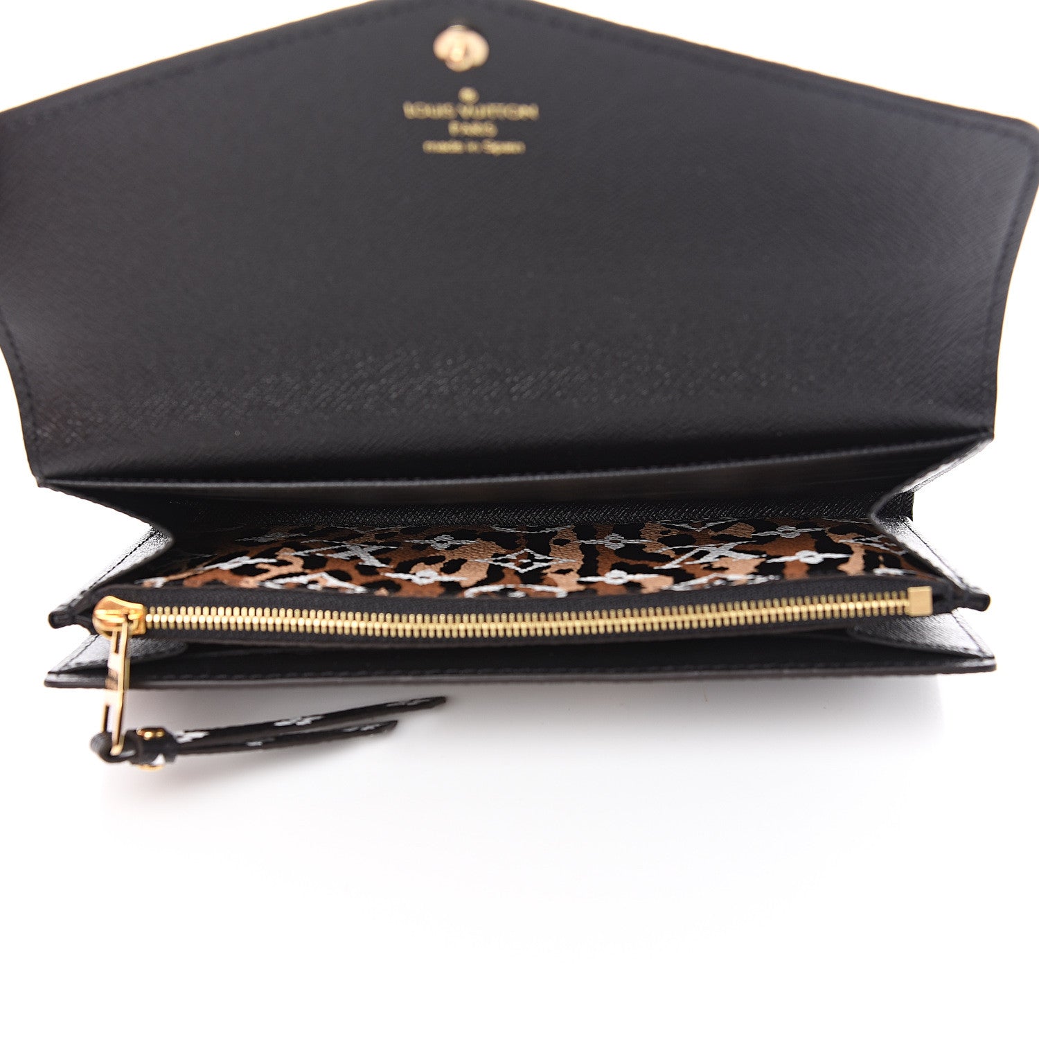 Louis Vuitton Monogram Giant Jungle Sarah Wallet Black 4 of 7