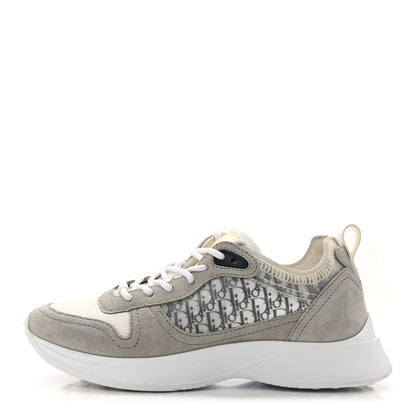 Christian Dior Suede Technical Mesh Oblique Womens B25 Runner Sneakers 37 Gray 1 of 9